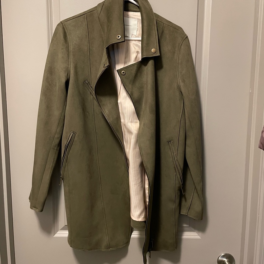 Anthropologie faux suede coat